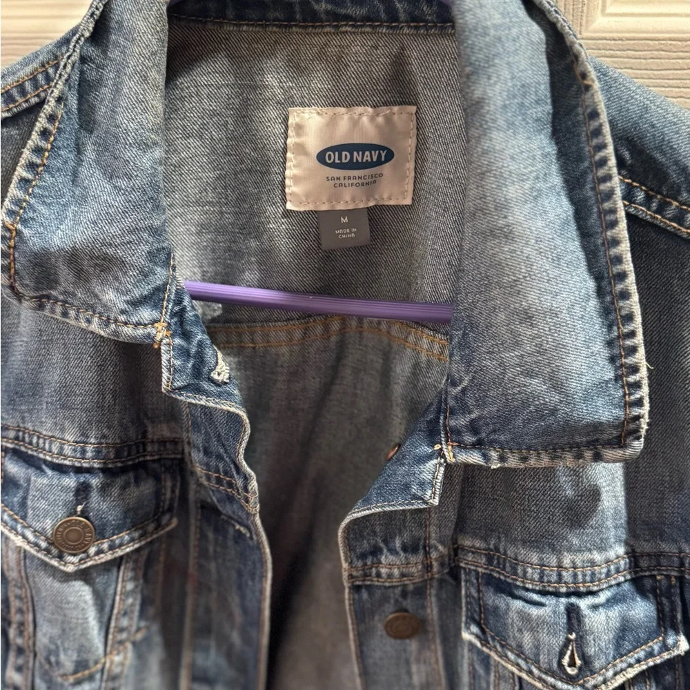 Old Navy Light Blue Denim Jean Jacket - Picture 5 of 6